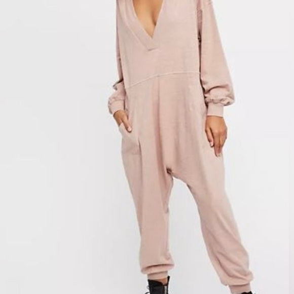 Free People Pants - Women’s Intimately FREE PEOPLE Just Because Onesie Jumpsuit Oversized Pink M.